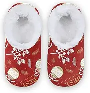 [Caihoyu] Kids Girls Boys Closed Back House Slippers Fuzzy Fleece Anti-Skid Sole Spa Slippers House Shoes Home Indoor