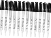 Healifty 12pcs Curved Head Glass Dropper Pipette Set 1ml Scale Oil Liquid Measure Dishwasher Safe