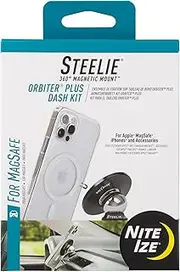 Nite Ize Steelie Orbiter Plus Dash Kit, Compatable with MagSafe Car Mount for iPhone 12, 13, Pro Max, Mini (STOMSDK-01-R8)