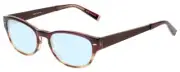 John Varvatos V355-REDWOOD Blue Light Blocking Eyeglasses Brown Tortoise Marble