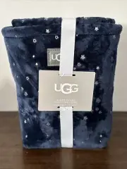 UGG Avery Blue Stars 2 Piece Storage Square Bin 9”x9”x12” & Round Bin 8.75”