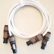 White Speakon Cables for RCF Evox 8 Speakers (Pair) Evox8 6ft