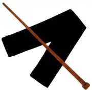 14" Cuban Mahogany Wood Credence Wizards Magic Wand Wicca Pagan w/ Velvet Bag