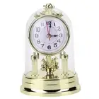 JY (Gold)European Retro Style Living Room Clock Antique Silent Table Clock Home
