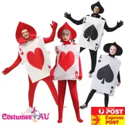 Mens Kids Ace Of Spades Heart Poker Card Costume Adult Child Alice In Wonderland