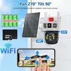4MP WiFi Outdoor Security Camera 270° Pan&90° Tilt Solar Powered Bttery 10X Zoom