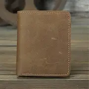 [DLUXCA] Short Handmade Men's Wallet Wallet Retro Casual Men's Wallet Multi-Card Card Holder (Color : E, Size : 9 * 2 * 12cm)