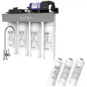 Simpure WP2-400GPD UV Alkaline pH+ Water Reverse Osmosis System Extra 3 Filters
