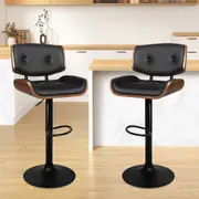 2x ALFORDSON Bar Stool Kitchen Barstool All Black