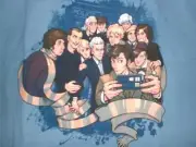 TeeFury Doctor Who LARGE "Doctor Selfie" Doctor Who Tribute SLATE