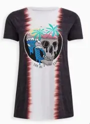 NWT Torrid Plus Size 5 5X 28 LOVESICK SKULL ISLAND TIE DYE TRIBLEND TUNIC