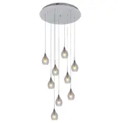 Bailey LED 9L Glass Spiral Pendant Lights Clear | Marden Designer