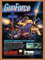 1991 GunForce SNES Original Advertisement / Retro Wall Art v1
