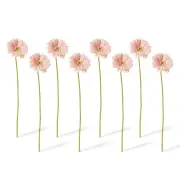 8x E Style 53cm Gerbera Daisy Stem Plastic Artificial Flower Decor Soft Pink