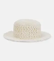 [Ruslan Baginskiy] Ruslan Baginskiy Paper straw bucket hat One Size white