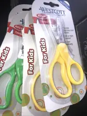 4 Pair Westcott Kids Ages 6+ Left and Right Handed Scissors New In Stock
