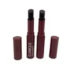 set of 2 clinique almost lipstick tinted lip balm in black honey travel size new