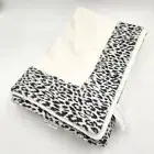Abyss White / Grey Animal Printed Luxury Cotton Portozimbia Beach Towel 39x78 in