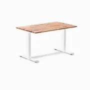Desky Fixed Height Acacia Softwood Desk 1200x750mm White Leg