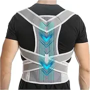 Adjustable Back Decompression Posture Corrector Back Brace Lumbar Support Spine Belt Straightener Shoulder Upright Trainer Body Neck Correction(X-Large)