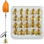 Fly Fishing Lures | 20X Bee Simulated Fly Fishing Lures - Angling Tackle Gear with Storage Case for Freshwater Saltwater Deep Sea Lake River Pond