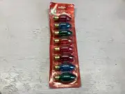 Home Accents Multi Colored Incandescent C9 Replacement Bulbs 8 Pack-NEW