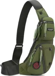 NICGID Sling Bag Chest Shoulder Backpack Crossbody Bags Casual Army Green