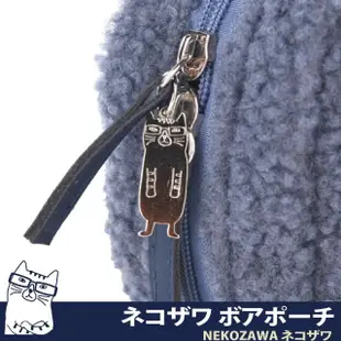 【Kusuguru Japan】收納包 零錢包 手拿包 日本眼鏡貓NEKOZAWA貓澤系列-大開口收納