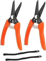 QWORK Hoof Trimmers Goat Hoof Trimming, 2 Pack 7" Multipurpose Nail Scissors Daily Trim for Pig Trotters, Sheep, Alpaca, Lamb and Pruning Potted Plants