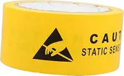 SEWACC Static Warning Tape for Safety Floor Marking Yellow Caution Sign Durable Esd Protection for Industrial Commercial Residential Use