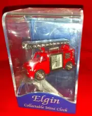 Elgin Collectible Mini Clock Silver Carousel Horse - New in Opened Case