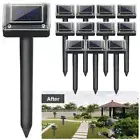 Ultrasonic Solar Powered Vole Deterrent Stakes Snake Groundhog Repellent Outdoor