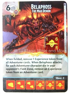 Faerun Under Siege ~ BELAPHOSS Mad Demon #143 PROMO Incentive Dice Masters card