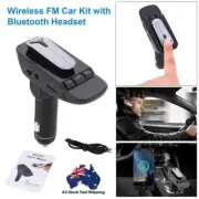 Wireless Bluetooth Headset FM Transmitter MP3 Wireless Adapter Car Kit Supp AU