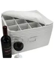 Sorbus Stemware Storage Chest