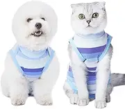 Ambreview Cats Recovery Suit, Kitten Recovery Onesie Female Cats Abdominal Wounds Bandages Cone E-Collar Alternative After Surgery, Cat Spay Bodysuit for Female Cats and Dog
