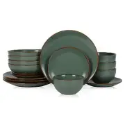 Brasa Modern Stoneware 16 Piece Dinnerware Sets, Plates and Bowls Sets, Dish ...