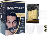 Nose Hair Removal Wax Kit Wax Beans Applicators Sticks Mustache Stickers Measuring Cup Paper Cups for Removing Nose Eyebrow Hair