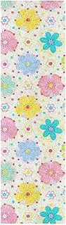 Cute Colorful Flowers with Polka Dots Skateboard Griptape Anti Slip Grip Tape Scooter Non-Skid mini Cruiser Skateboard Grip 33×9 Inch