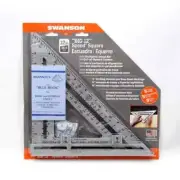 Swanson 12" Aluminum Big 12 Speed Square, Rafter Square + Layout Bar and Book