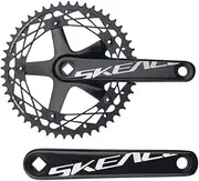 Bicycle Crankset, Track Bicycle Crankset 144BCD Square Taper Crankset 165mm Crankset Arm Set 48T 49T Double Chainring Cranksets