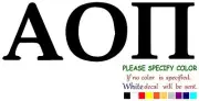 ALPHA OMICRON PI SORORITY Adhesive Vinyl Decal Sticker Car Truck Window 7"