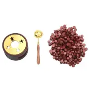 1X(Red Wax for Letters Stamp Seals Sealing Wax Kit with Wax Seal Beads Wax7644