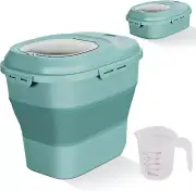 Cereal Rice Food Storage Containers, Collapsible 20 to 50 Lbs Dispenser Bin with