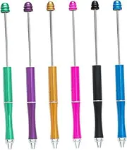 Ciieeo 6pcs Ballpoint Pen Craft Pens Beadable Pens Bulk Writing Pen Fun Pens Bead Pens Ball Pens Adult Accessory Pen Kits Ball Point Ink Pen Adorable Adult Pen Accessories Metal Aldult