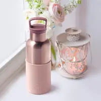 在飛比找momo購物網優惠-【HYDY】美國時尚保溫水壺 - 拿鐵-蜜粉金瓶(小容量48