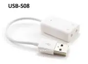 USB to 3.5mm Stereo Headset & Microphone 3D Virtual 5.1 Channel Sound Adapter