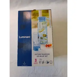 法國Luminarc 樂美雅 1.1L冷水壺+2個玻璃杯