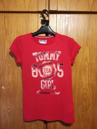 正品Tommy hilfiger (Tommy girl) 紅色短袖T-shirt T恤--M號