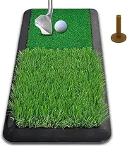 Golf Practice Hitting Mat | 7.87x19.29 Inches Green Pad For Adults | Training Swing & Chipping Putting Artificial Turf Training Pad For Indoor Adults Kids